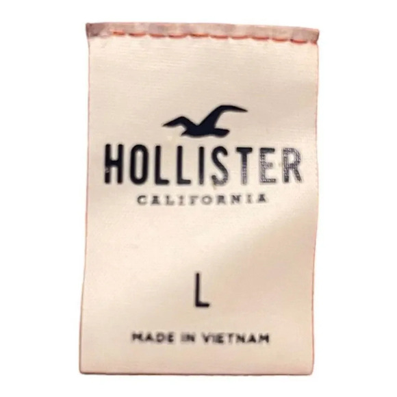 Hollister Women’s Large Orange Long Sleeved Faux Wrap Cropped Sweater - Picture 4 of 4